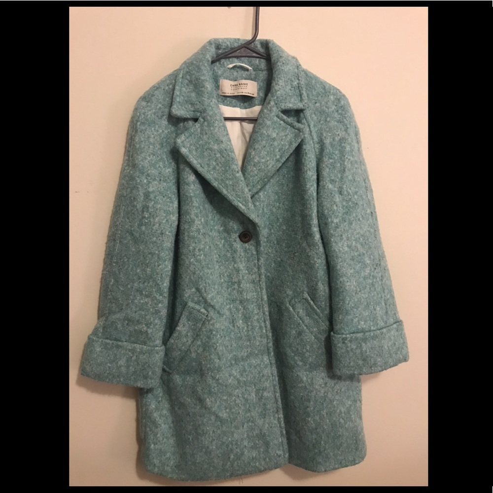 Zara light green coat